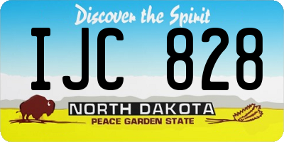 ND license plate IJC828