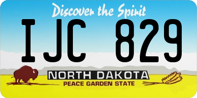 ND license plate IJC829