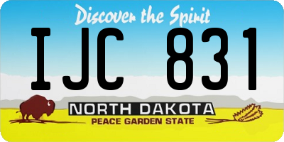 ND license plate IJC831