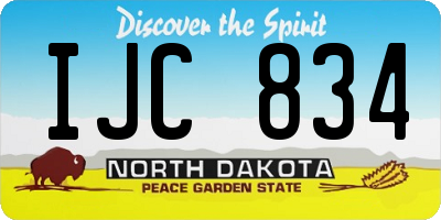 ND license plate IJC834