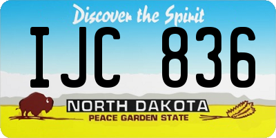 ND license plate IJC836