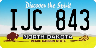 ND license plate IJC843