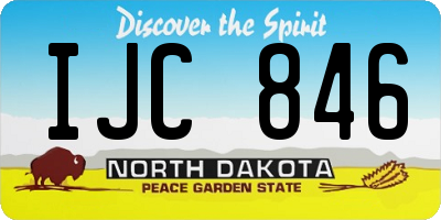 ND license plate IJC846