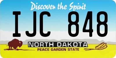 ND license plate IJC848