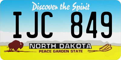 ND license plate IJC849
