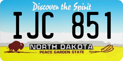 ND license plate IJC851