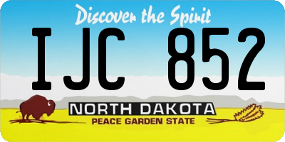 ND license plate IJC852