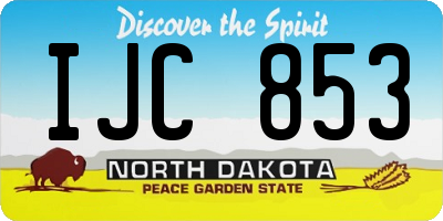 ND license plate IJC853