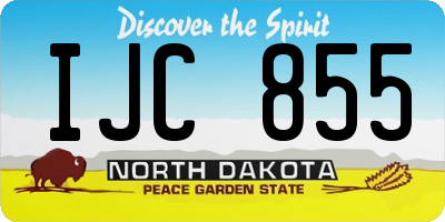 ND license plate IJC855
