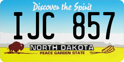 ND license plate IJC857