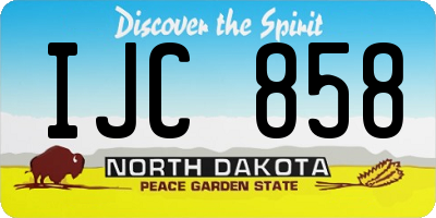 ND license plate IJC858