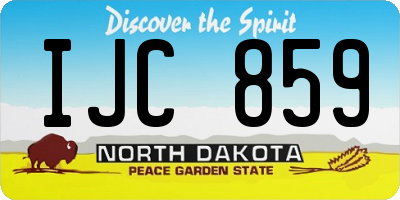 ND license plate IJC859