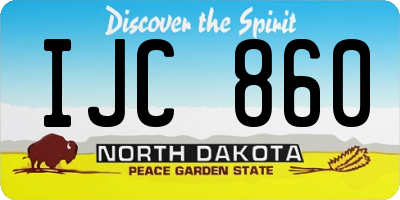 ND license plate IJC860