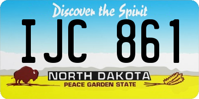 ND license plate IJC861