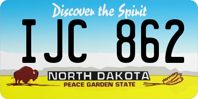 ND license plate IJC862