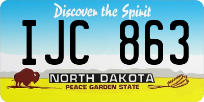 ND license plate IJC863