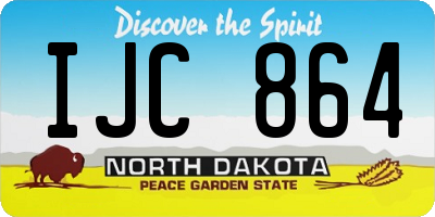 ND license plate IJC864