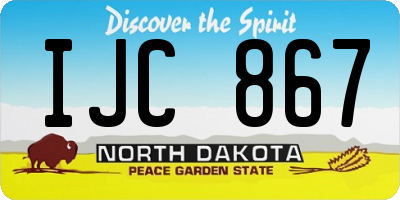 ND license plate IJC867