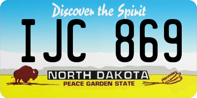 ND license plate IJC869