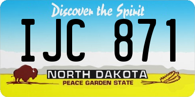 ND license plate IJC871