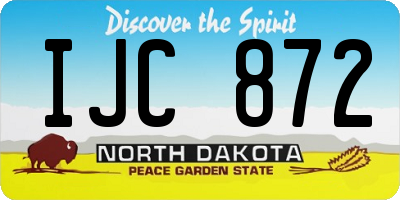 ND license plate IJC872