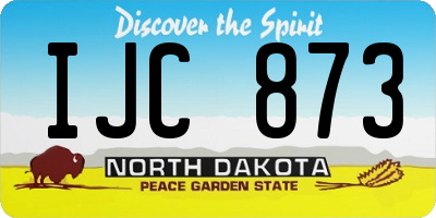 ND license plate IJC873