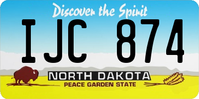 ND license plate IJC874