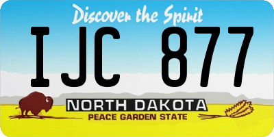 ND license plate IJC877