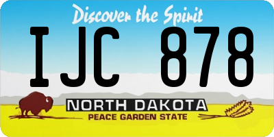 ND license plate IJC878
