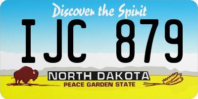 ND license plate IJC879