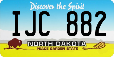 ND license plate IJC882