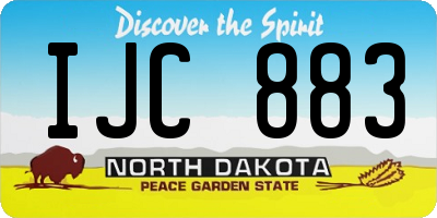 ND license plate IJC883