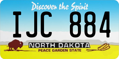 ND license plate IJC884