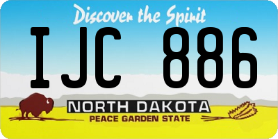 ND license plate IJC886