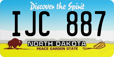ND license plate IJC887