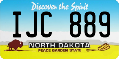 ND license plate IJC889