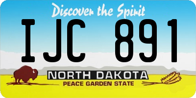 ND license plate IJC891