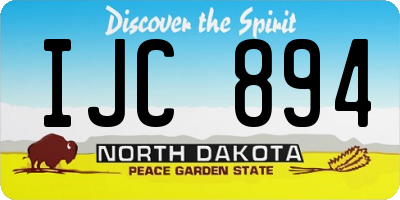 ND license plate IJC894