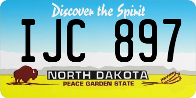 ND license plate IJC897