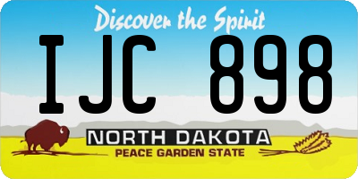 ND license plate IJC898