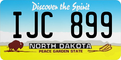 ND license plate IJC899