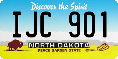 ND license plate IJC901