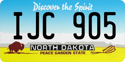 ND license plate IJC905