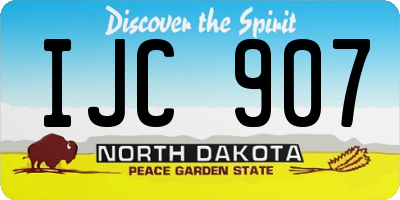 ND license plate IJC907