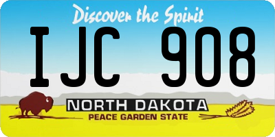 ND license plate IJC908