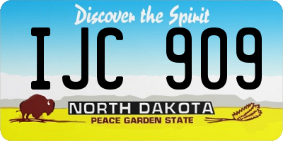 ND license plate IJC909
