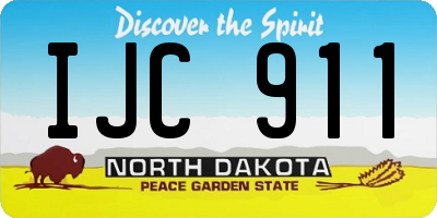 ND license plate IJC911