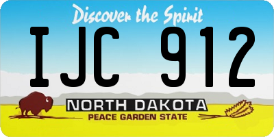ND license plate IJC912