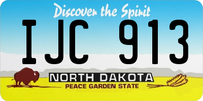ND license plate IJC913