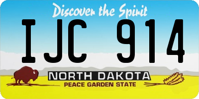 ND license plate IJC914